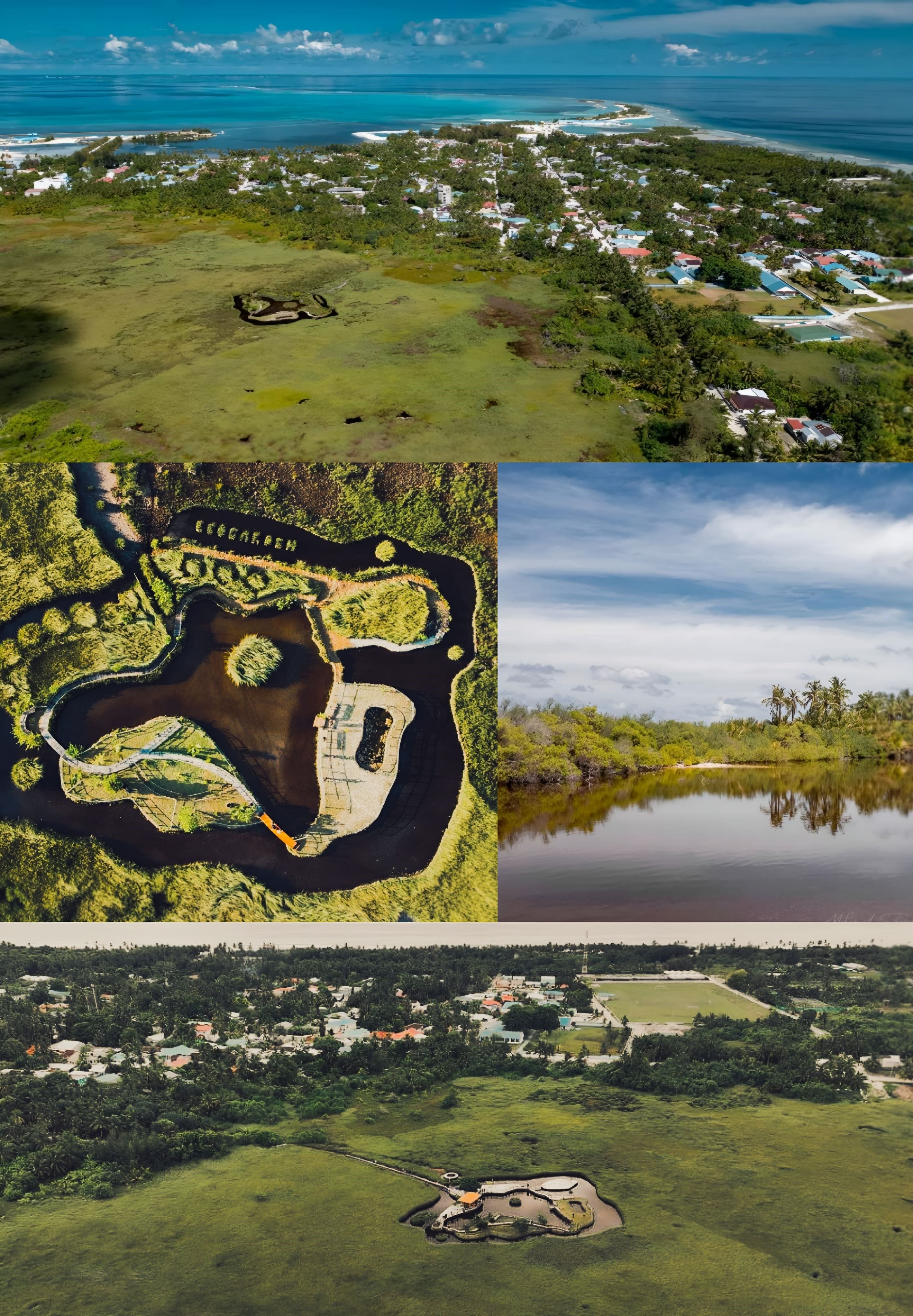 Meedhoo coastline and lagoon, Addu Atoll