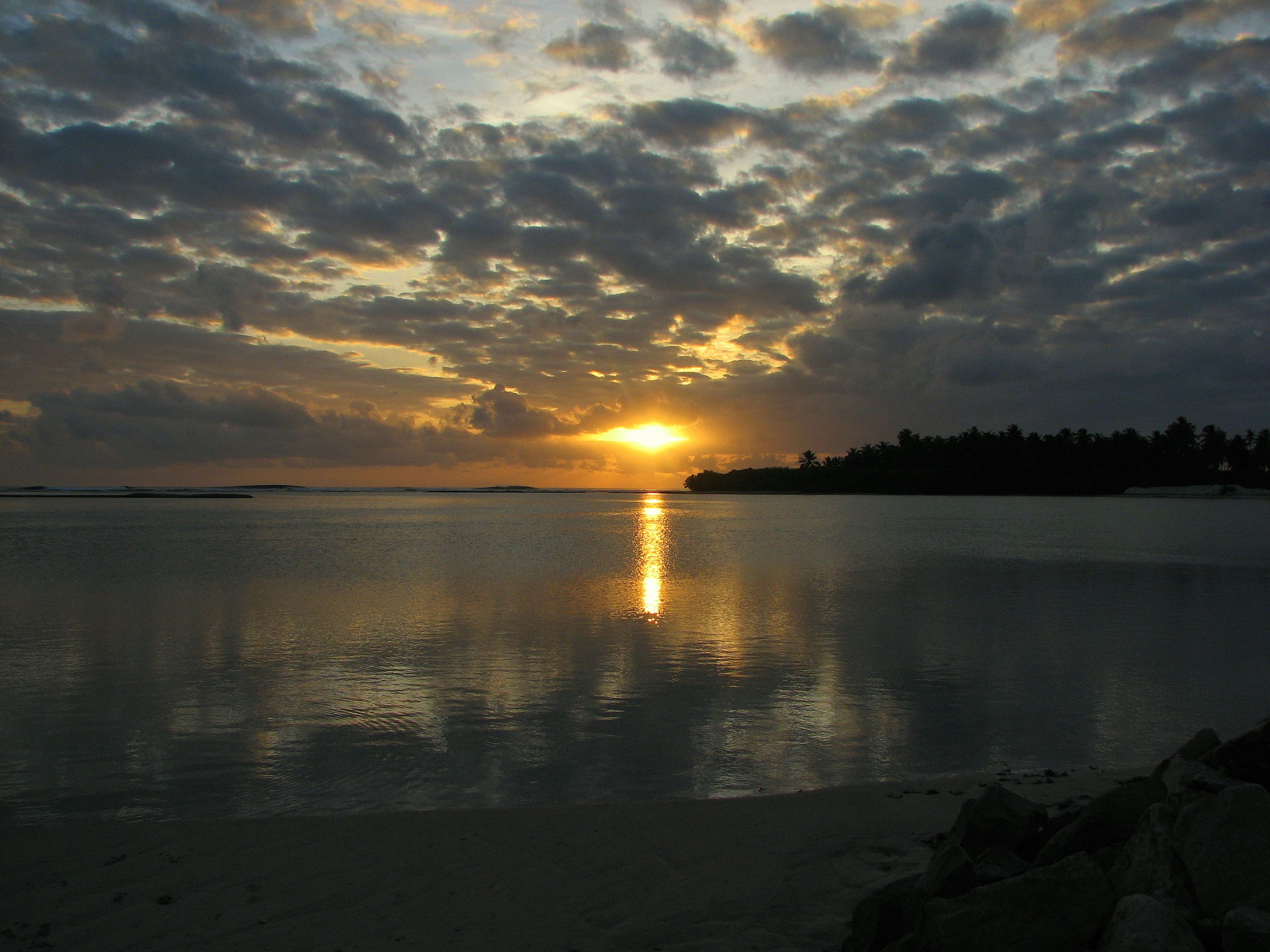 Sunset over Addu Atoll